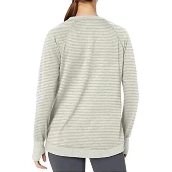 Danskin Criss Cross Pull On Tunic Shirt Sweatshirt Stripe Long Sleeves  S #1424 - Picture 2 of 7